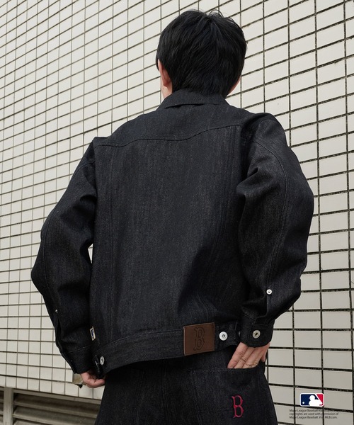 Perushu(ペルーシュ)の「Perushu × MLB コラボリジットデニムジャケット(デニムジャケット・メンズ・ブラック系その他/ブラック/ネイビー・LARGE/MEDIUM)」の18枚目の写真