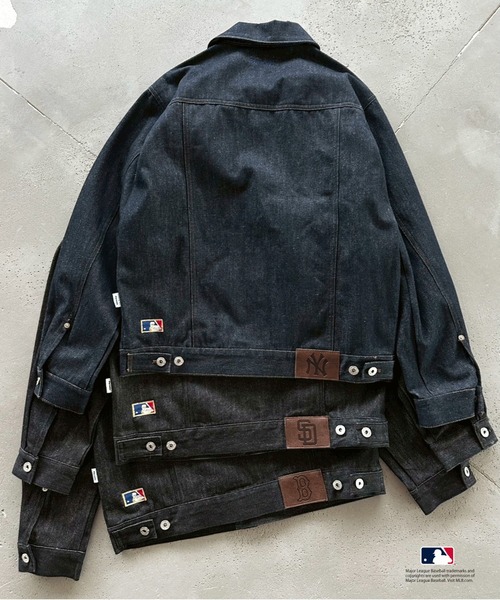 セール】Perushu × MLB コラボリジットデニムジャケット（デニム