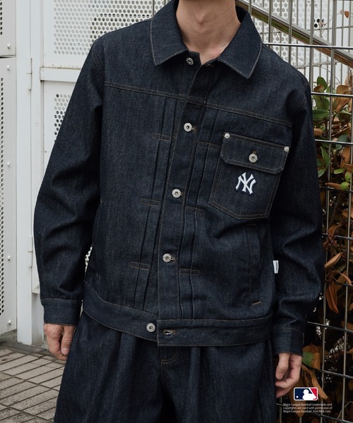 セール】Perushu × MLB コラボリジットデニムジャケット（デニム
