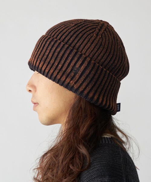 SHIPS（シップス）の「【WEB限定】SHIPS: ブリーチ オーバーフィット エンブロイダリー ワッチキャップ ニット帽（ニットキャップ/ビーニー・メンズ・ブラック/オレンジ/ネイビー・ONE SIZE）」の4枚目の写真