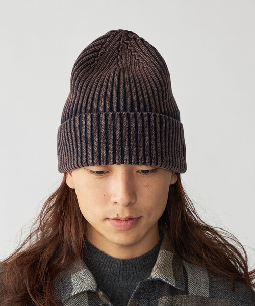 SHIPS（シップス）の「【WEB限定】SHIPS: ブリーチ オーバーフィット エンブロイダリー ワッチキャップ ニット帽（ニットキャップ/ビーニー・メンズ・ブラック/オレンジ/ネイビー・ONE SIZE）」の6枚目の写真