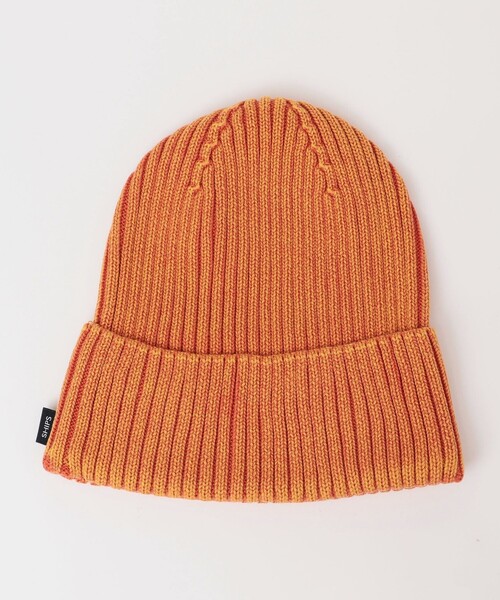 SHIPS（シップス）の「【WEB限定】SHIPS: ブリーチ オーバーフィット エンブロイダリー ワッチキャップ ニット帽（ニットキャップ/ビーニー・メンズ・ブラック/オレンジ/ネイビー・ONE SIZE）」の10枚目の写真