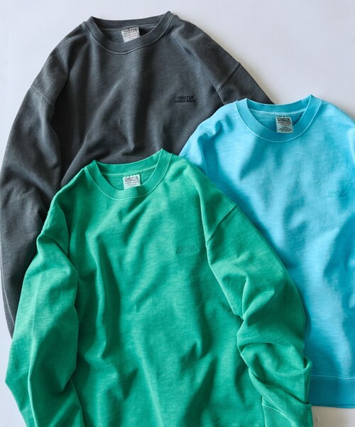 BEAMS T（ビームスティー）の「ONEITA / Slub Pigment Dye Crewneck Sweat（スウェット・メンズ・ブラック系その他4/ロイヤルブルー/グリーン系その他2・XL/S/L/M）」の16枚目の写真