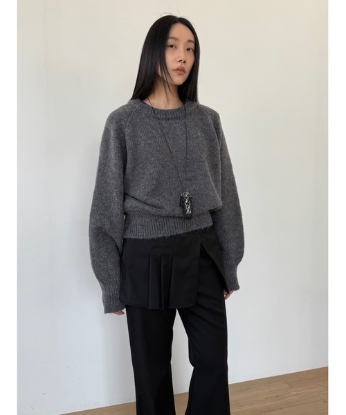 Didot.showroom（ディドット ショールーム）の「ムードラウンドニット（ニット/セーター・レディース・グレー/アイボリー/チャコール・FREE）」の15枚目の写真