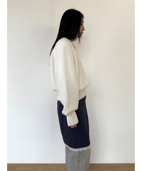 Didot.showroom（ディドット ショールーム）の「ムードラウンドニット（ニット/セーター・レディース・グレー/アイボリー/チャコール・FREE）」の17枚目の写真