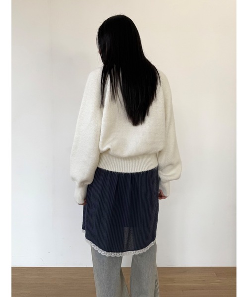 Didot.showroom（ディドット ショールーム）の「ムードラウンドニット（ニット/セーター・レディース・グレー/アイボリー/チャコール・FREE）」の18枚目の写真