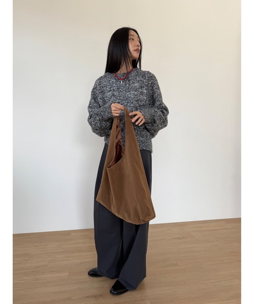 Didot.showroom（ディドット ショールーム）の「ムードラウンドニット（ニット/セーター・レディース・グレー/アイボリー/チャコール・FREE）」の20枚目の写真