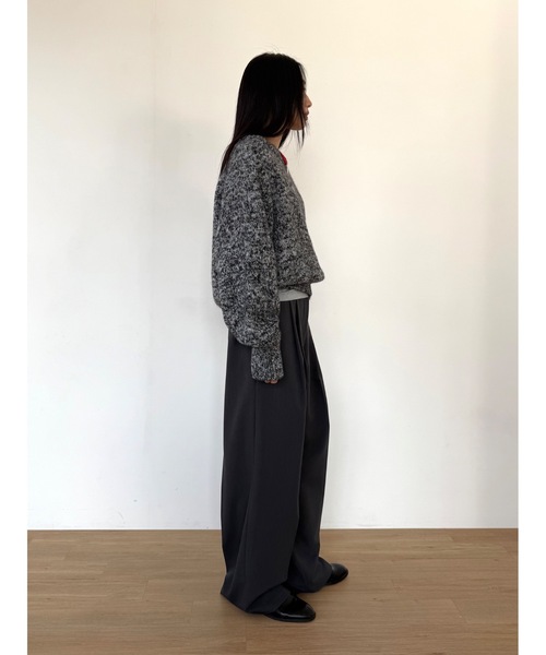 Didot.showroom（ディドット ショールーム）の「ムードラウンドニット（ニット/セーター・レディース・グレー/アイボリー/チャコール・FREE）」の21枚目の写真