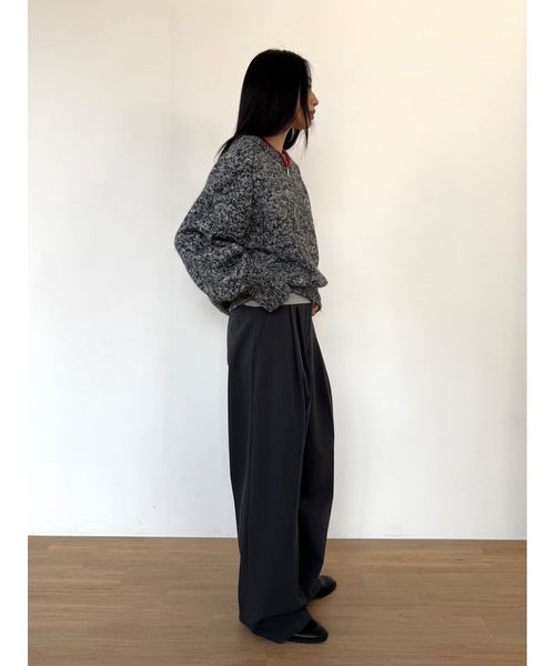 Didot.showroom（ディドット ショールーム）の「ムードラウンドニット（ニット/セーター・レディース・グレー/アイボリー/チャコール・FREE）」の22枚目の写真