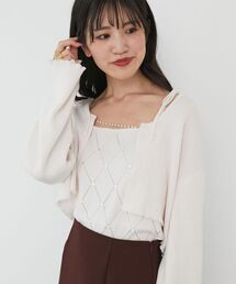 MAJESTIC LEGON | ダイヤ柄ビジューキャミセットカーデ(カーディガン/ボレロ)