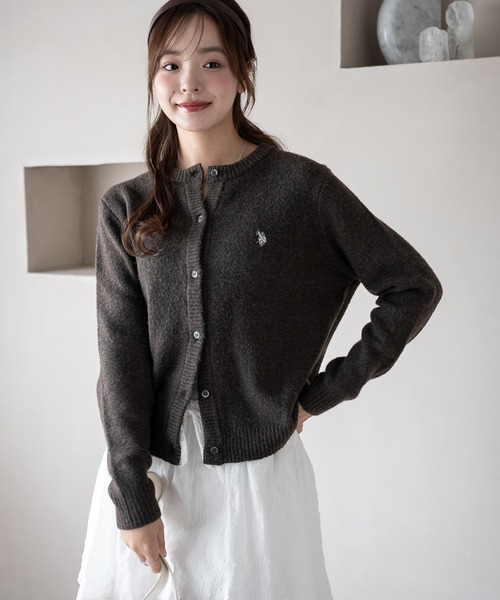 U.S. POLO ASSN.(ユーエスポロアッスン)の「∴WEGO/U.S. POLO ASSN.別注 微起毛カーディガン(カーディガン/ボレロ・レディース・グレー/アイボリー/ブラウン/ライトピンク・FREE)」の13枚目の写真