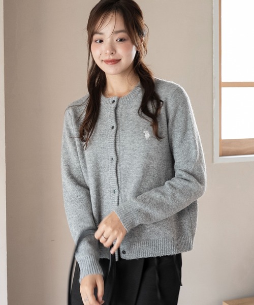 U.S. POLO ASSN.(ユーエスポロアッスン)の「∴WEGO/U.S. POLO ASSN.別注 微起毛カーディガン(カーディガン/ボレロ・レディース・グレー/アイボリー/ブラウン/ライトピンク・FREE)」の11枚目の写真