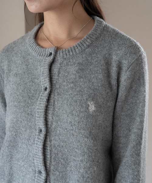 U.S. POLO ASSN.（ユーエスポロアッスン）の「∴WEGO/U.S. POLO ASSN.別注 微起毛カーディガン（カーディガン/ボレロ・レディース・グレー/アイボリー/ブラウン/ライトピンク・FREE）」の9枚目の写真