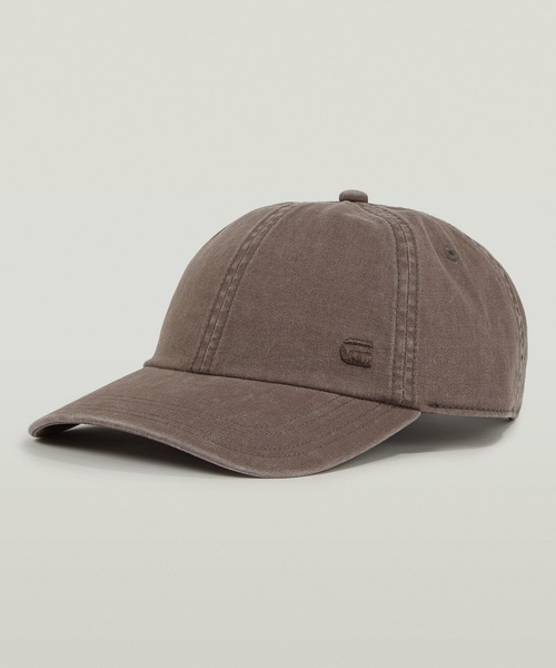 G-STAR(ジースター)の「AVERNUS BASEBALL CAP/ウォッシュド加工ブランドロゴベースボールキャップ(キャップ・メンズ・ブラウン系その他・ONE SIZE)」の1枚目の写真
