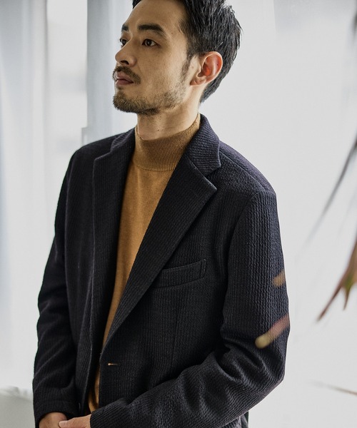 ウールミックスジャージージャケット/セットアップ対応（テーラード