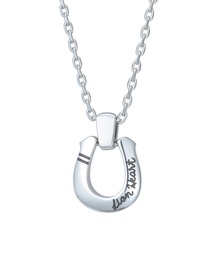LION HEART（ライオンハート）の「【直営店舗限定】“LH-1”ホースシューネックレス（ブラックライン）/サージカルステンレス（金属アレルギー対応）【LION HEART / ライオンハート】（ネックレス・レディース）」