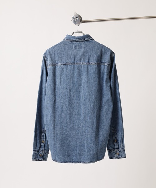 GUESS JEANS(ゲスジーンズ)の「GUESS JEANS GJ REGULAR LS DENIM SHIRT ゲス 長袖デニムシャツ(シャツ/ブラウス・メンズ・ライトインディゴブルー・M/S/XL/L)」の8枚目の写真