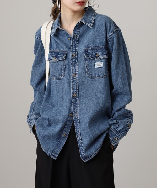 GUESS JEANS(ゲスジーンズ)の「GUESS JEANS GJ REGULAR LS DENIM SHIRT ゲス 長袖デニムシャツ(シャツ/ブラウス・メンズ・ライトインディゴブルー・M/S/XL/L)」の15枚目の写真