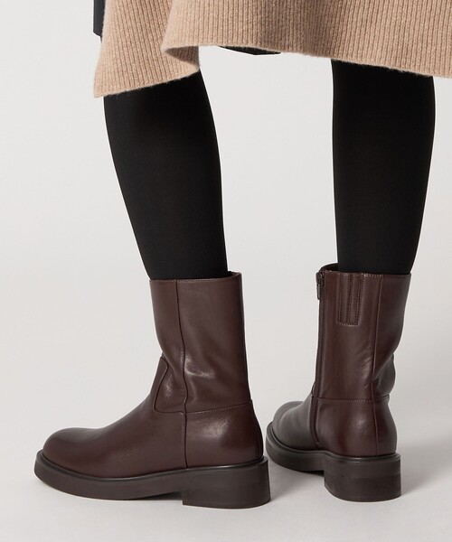 ODETTE E ODILE（オデットエオディール）の「ラウンドボリュームソールショートブーツ40↑（ブーツ・レディース・ブラック/ダークブラウン・22cm/22.5cm/23cm/23.5cm/24cm/24.5cm/25cm）」の5枚目の写真