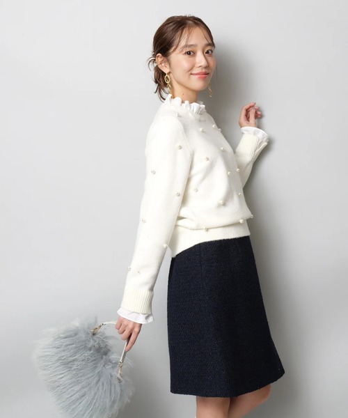 JUSGLITTY（ジャスグリッティー）の「パール刺繍プルオーバー（ニット