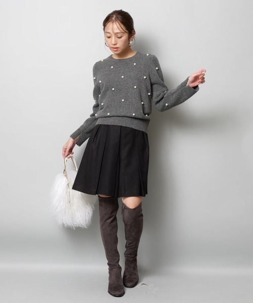 JUSGLITTY（ジャスグリッティー）の「パール刺繍プルオーバー（ニット