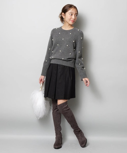 JUSGLITTY（ジャスグリッティー）の「パール刺繍プルオーバー（ニット