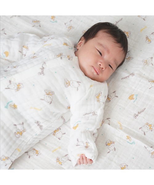 sanrio（サンリオ）の「サンリオ モスリンガーゼおくるみ（おくるみ・キッズ・ホワイト系その他2/ホワイト系その他5/ホワイト系その他6/ホワイト系その他/ホワイト系その他3/ホワイト・FREE）」の4枚目の写真