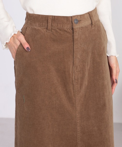 GALLORIA（ギャローリア）の「コーデュロイＡラインスカート（スカート・レディース・ベージュ/ブラウン・M/LL/L/S）」の4枚目の写真