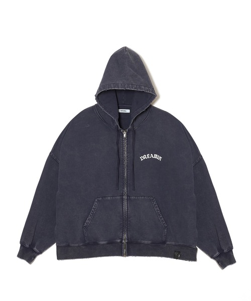 MSML（エムエスエムエル）の「GARMENT DYE WIDE ZIP HOODIE（パーカー・メンズ・ネイビー/オートミール/ブラック・M/L）」の3枚目の写真