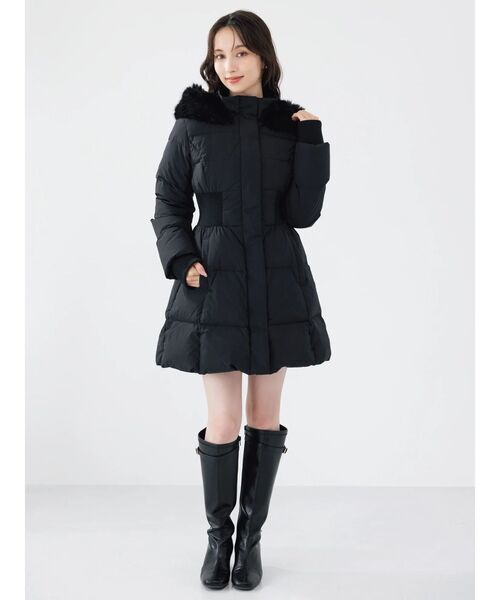 dazzlin（ダズリン）の「ウエストマークレディダウンコート（ダウンジャケット/コート・レディース・ブラック/グレー/オフホワイト・MEDIUM/SMALL）」の9枚目の写真