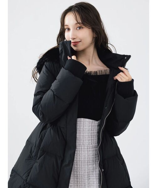 dazzlin（ダズリン）の「ウエストマークレディダウンコート（ダウンジャケット/コート・レディース・ブラック/グレー/オフホワイト・MEDIUM/SMALL）」の11枚目の写真