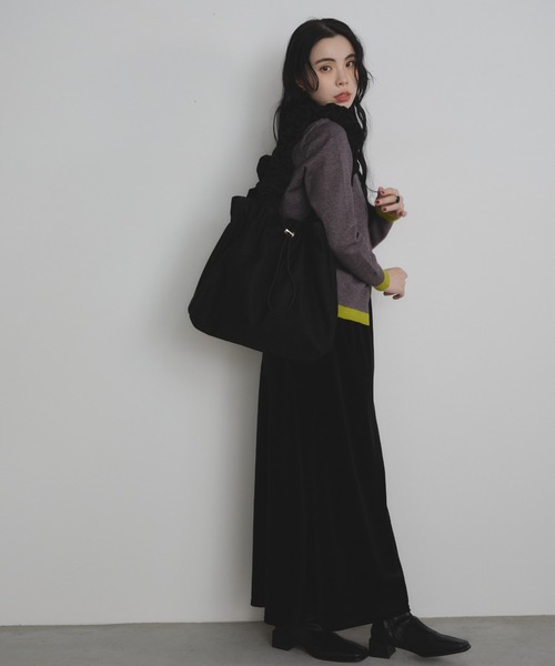 Shelly island（シェリーアイランド）の「ベロアスカート（スカート・レディース・ブラック/ブラウン・FREE）」の12枚目の写真