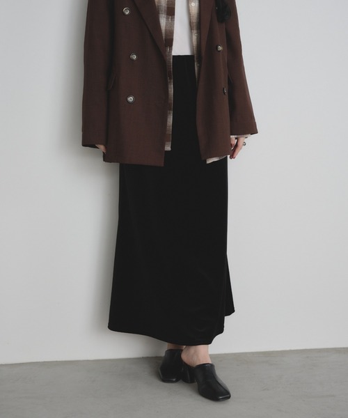 Shelly island（シェリーアイランド）の「ベロアスカート（スカート・レディース・ブラック/ブラウン・FREE）」の9枚目の写真