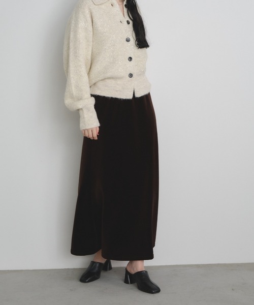 Shelly island（シェリーアイランド）の「ベロアスカート（スカート・レディース・ブラック/ブラウン・FREE）」の19枚目の写真