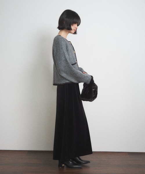 Shelly island（シェリーアイランド）の「ベロアスカート（スカート・レディース・ブラック/ブラウン・FREE）」の7枚目の写真