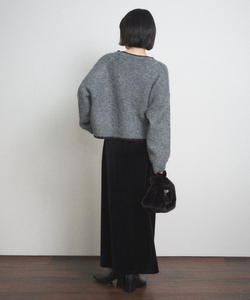 Shelly island（シェリーアイランド）の「ベロアスカート（スカート・レディース・ブラック/ブラウン・FREE）」の8枚目の写真