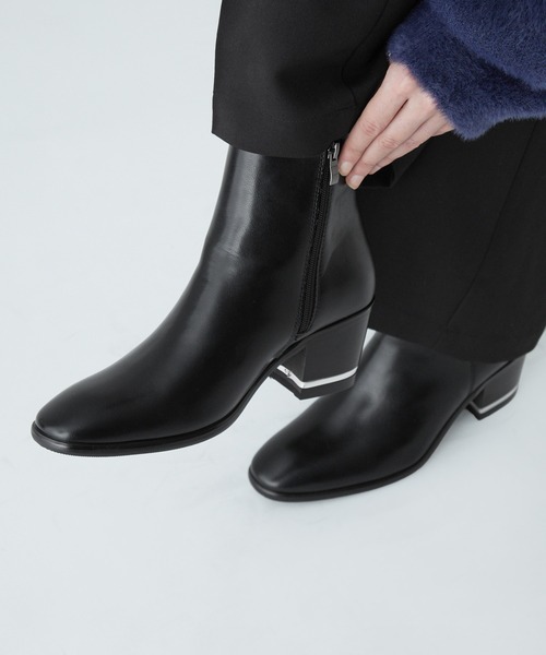 VELNUS（ベルナス）の「【VELNUS】【+7.5cm】 High sole metal design heel boots/ハイソールメタルデザイン ヒールブーツ（ブーツ・メンズ・ブラック・44/42/40）」の5枚目の写真