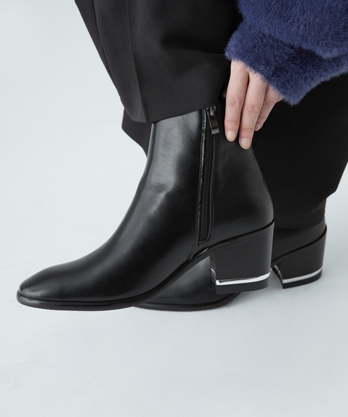 VELNUS（ベルナス）の「【VELNUS】【+7.5cm】 High sole metal design heel boots/ハイソールメタルデザイン ヒールブーツ（ブーツ・メンズ・ブラック・44/42/40）」の6枚目の写真