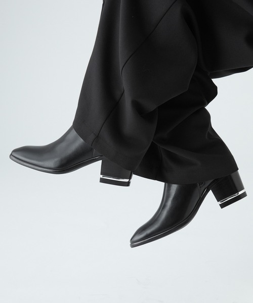 VELNUS（ベルナス）の「【VELNUS】【+7.5cm】 High sole metal design heel boots/ハイソールメタルデザイン ヒールブーツ（ブーツ・メンズ・ブラック・44/42/40）」の3枚目の写真