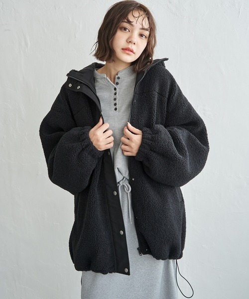 【お値下げ】BETOUPE ブラック ショート丈ブルゾン ビープ BEEP ショートジップアップジャケット ショート丈ブルゾン