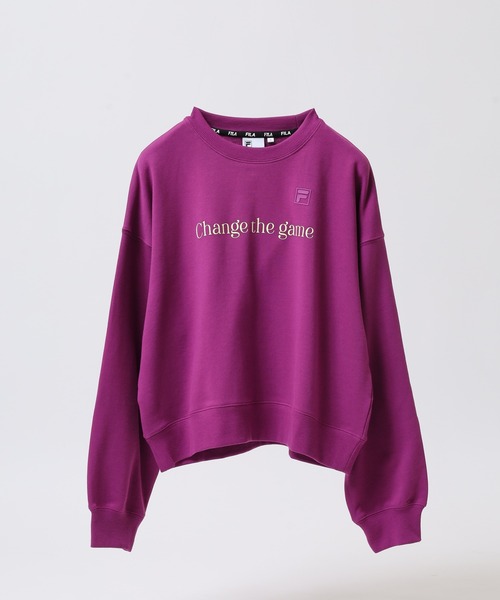 FILA(フィラ)の「FILA CREW SWEAT フィラ クルーネック プリント 長袖トレーナー スウェット(スウェット・レディース・ネイビー/パープル/ホワイト・L/XL/M)」の10枚目の写真