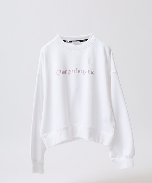 FILA(フィラ)の「FILA CREW SWEAT フィラ クルーネック プリント 長袖トレーナー スウェット(スウェット・レディース・ネイビー/パープル/ホワイト・L/XL/M)」の11枚目の写真