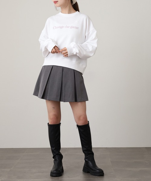 FILA(フィラ)の「FILA CREW SWEAT フィラ クルーネック プリント 長袖トレーナー スウェット(スウェット・レディース・ネイビー/パープル/ホワイト・L/XL/M)」の7枚目の写真