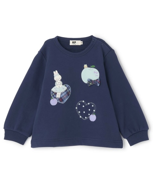 セール】mimiちゃん&ハートアップリケ 裏毛トレーナー（スウェット