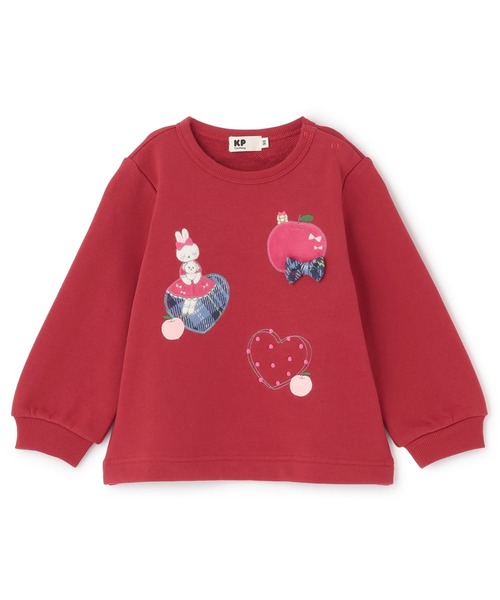 セール】mimiちゃん&ハートアップリケ 裏毛トレーナー（スウェット