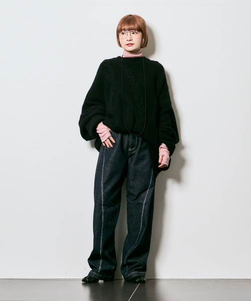 セール】KURO THREE DIMENSIONAL CUTTING DENIM LAD 964228（デニム