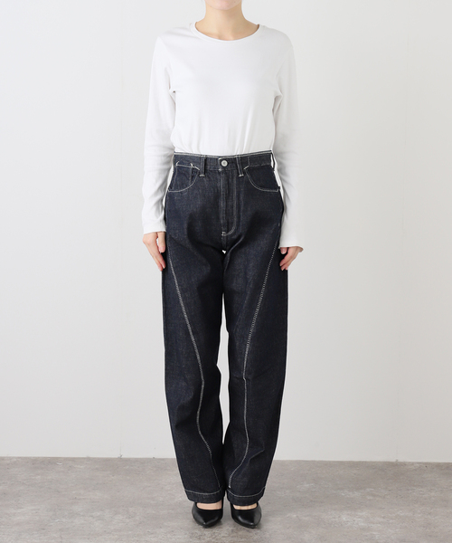 KURO(クロ)の「KURO THREE DIMENSIONAL CUTTING DENIM LAD 964228(デニムパンツ・レディース・ネイビー・28/27/26)」の18枚目の写真