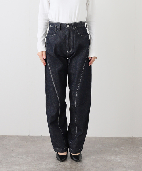 KURO(クロ)の「KURO THREE DIMENSIONAL CUTTING DENIM LAD 964228(デニムパンツ・レディース・ネイビー・28/27/26)」の19枚目の写真