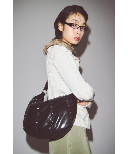 LAGUA GEM（ラグアジェム）の「LINE METAL バッグ（ショルダーバッグ・レディース・ブラック/ブラウン・FREE）」の16枚目の写真