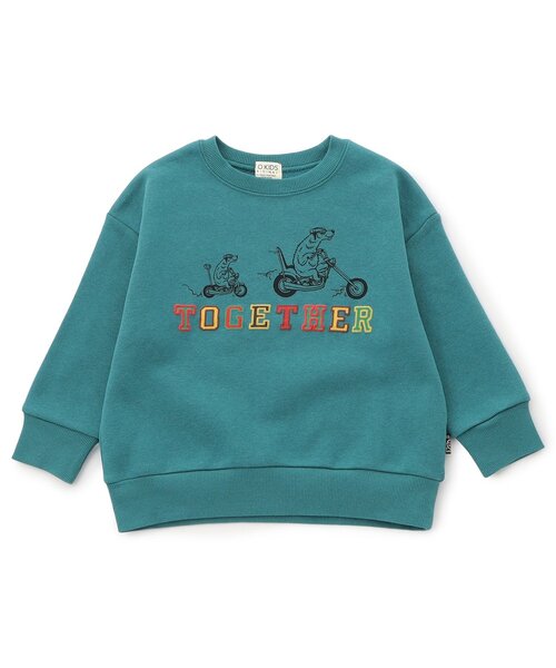 F.O.KIDS（エフオーキッズ）の「【ジュニア対応】カラバリグラフィックトレーナー（スウェット・キッズ・ブラウン/レインボー/レッド/ネイビー/パープル/イエロー/オフホワイト/ターコイズブルー/ブラック/カーキ・80/90/100/110/120/130/140）」の6枚目の写真
